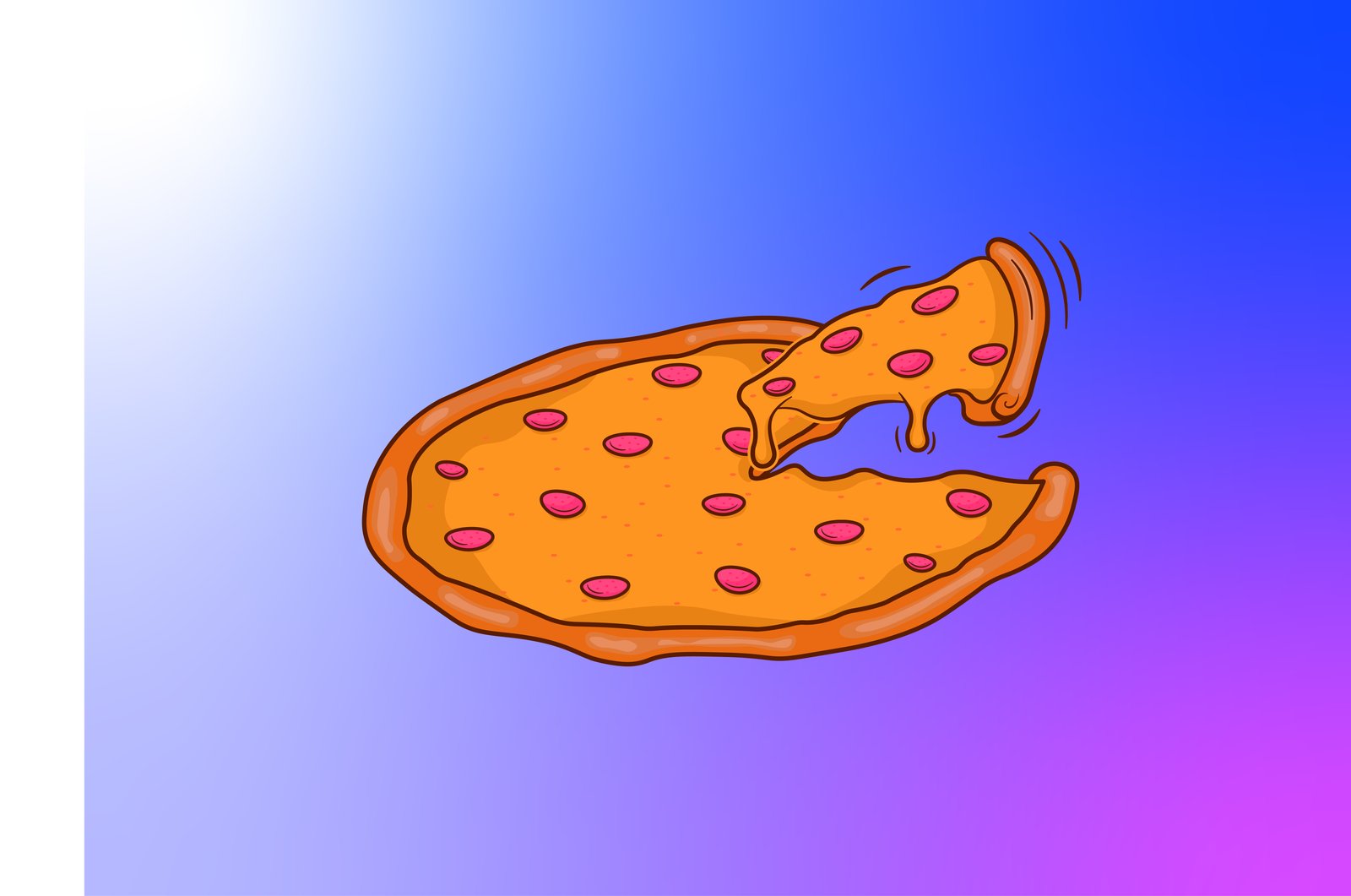 Grafikdesign von Primo Studio: illustrierte Pizza-Grafik